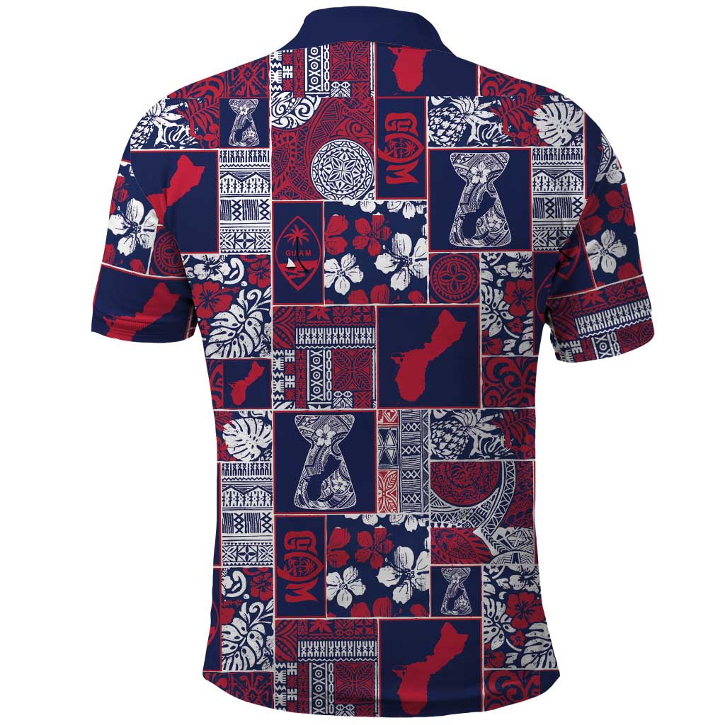 Guam Felis Pasgua Polo Shirt Pacific Patchwork Xmas Vibes - Polynesian Pride