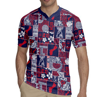 Guam Felis Pasgua Rugby Jersey Pacific Patchwork Xmas Vibes - Polynesian Pride