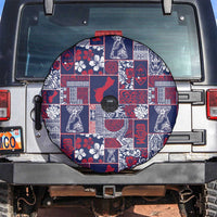 Guam Felis Pasgua Spare Tire Cover Pacific Patchwork Xmas Vibes - Polynesian Pride