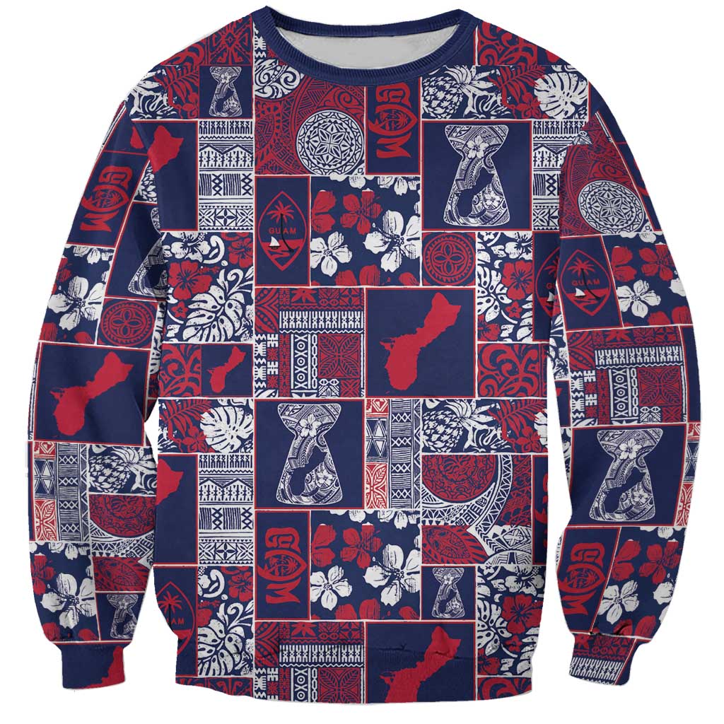 Guam Felis Pasgua Sweatshirt Pacific Patchwork Xmas Vibes - Polynesian Pride