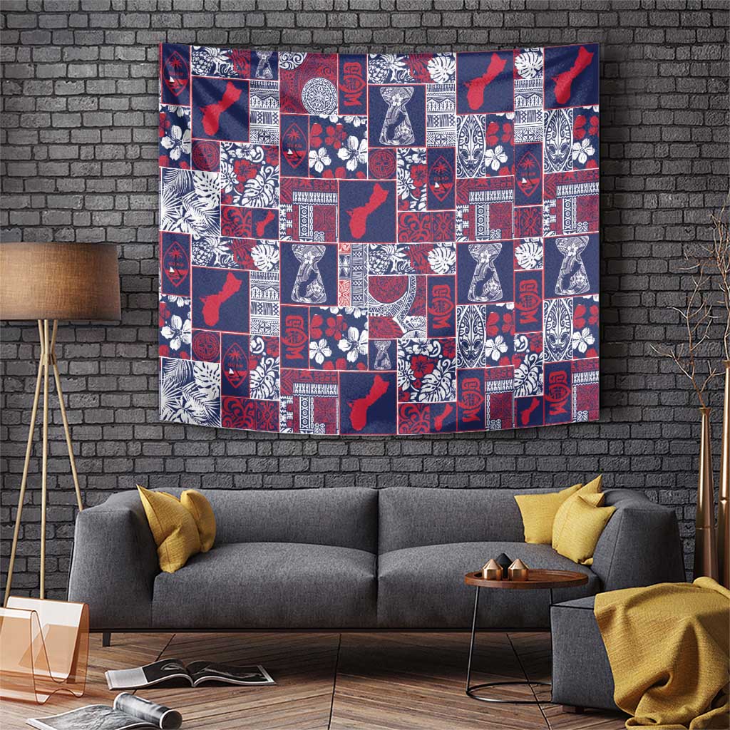 Guam Felis Pasgua Tapestry Pacific Patchwork Xmas Vibes - Polynesian Pride