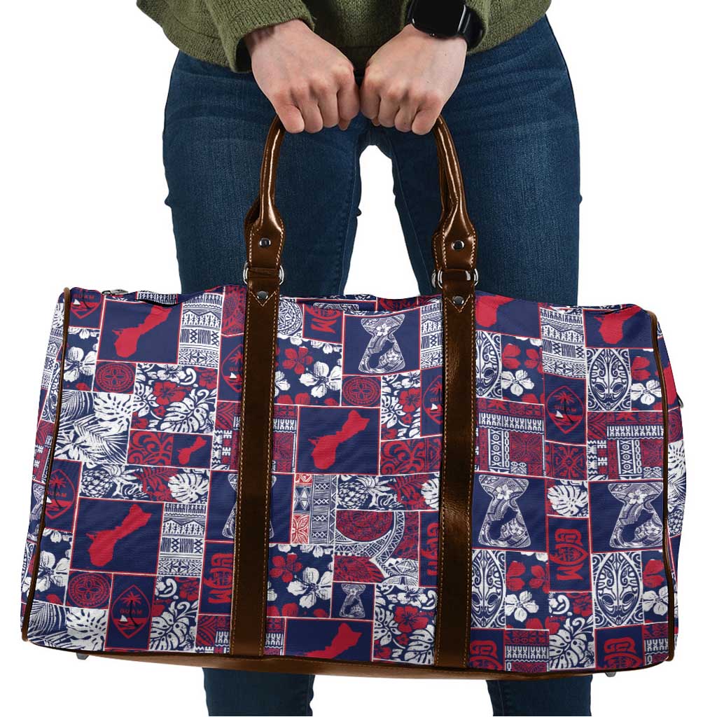 Guam Felis Pasgua Travel Bag Pacific Patchwork Xmas Vibes - Polynesian Pride