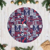 Guam Felis Pasgua Tree Skirt Pacific Patchwork Xmas Vibes - Polynesian Pride