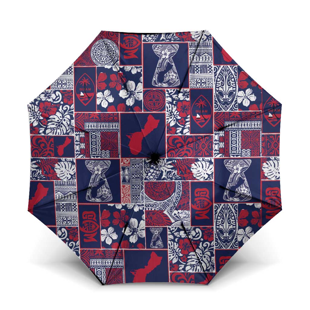Guam Felis Pasgua Umbrella Pacific Patchwork Xmas Vibes - Polynesian Pride
