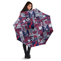 Guam Felis Pasgua Umbrella Pacific Patchwork Xmas Vibes - Polynesian Pride
