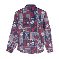 Guam Felis Pasgua Women Casual Shirt Pacific Patchwork Xmas Vibes - Polynesian Pride