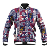 Manuia le Kerisimasi American Samoa Baseball Jacket Pacific Patchwork Xmas Vibes - Polynesian Pride