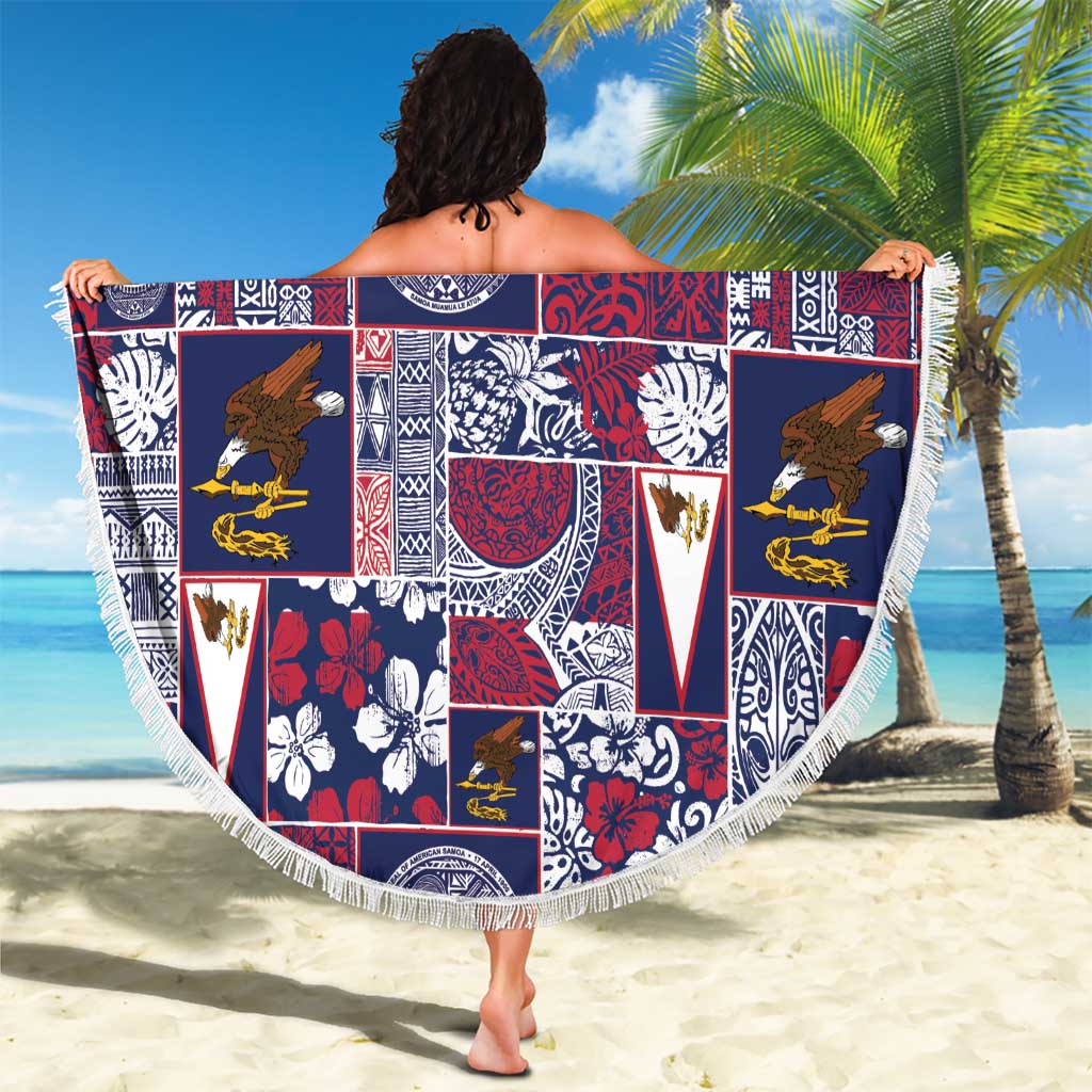 Manuia le Kerisimasi American Samoa Beach Blanket Pacific Patchwork Xmas Vibes - Polynesian Pride
