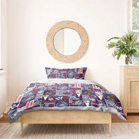Manuia le Kerisimasi American Samoa Bedding Set Pacific Patchwork Xmas Vibes - Polynesian Pride