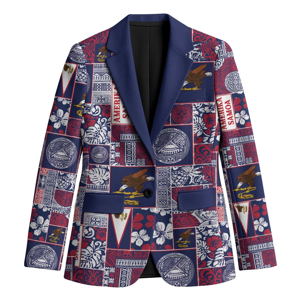 Manuia le Kerisimasi American Samoa Blazer Pacific Patchwork Xmas Vibes - Polynesian Pride
