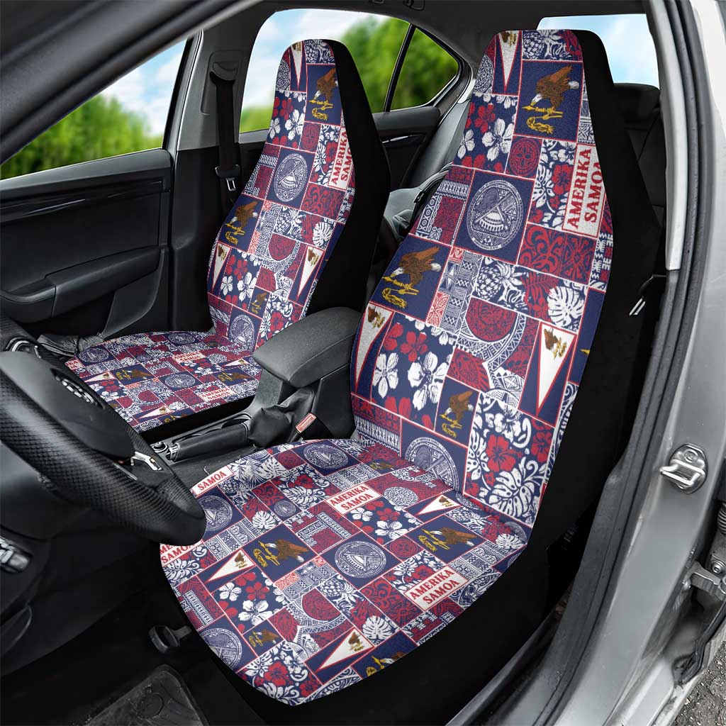 Manuia le Kerisimasi American Samoa Car Seat Cover Pacific Patchwork Xmas Vibes - Polynesian Pride