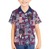 Manuia le Kerisimasi American Samoa Family Matching Long Sleeve Bodycon Dress and Hawaiian Shirt Pacific Patchwork Xmas Vibes - Polynesian Pride