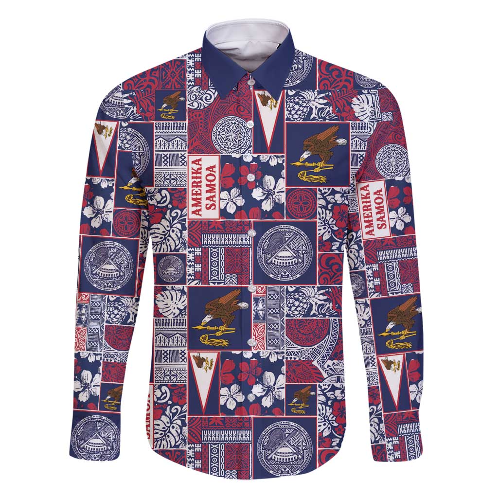 Manuia le Kerisimasi American Samoa Family Matching Off Shoulder Maxi Dress and Hawaiian Shirt Pacific Patchwork Xmas Vibes - Polynesian Pride