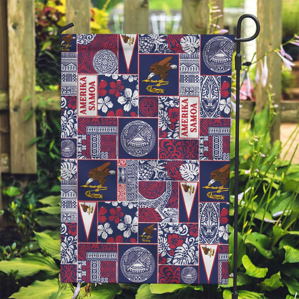 Manuia le Kerisimasi American Samoa Garden Flag Pacific Patchwork Xmas Vibes - Polynesian Pride