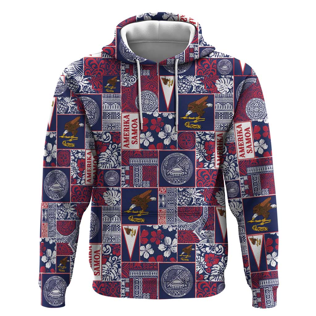 Manuia le Kerisimasi American Samoa Hoodie Pacific Patchwork Xmas Vibes - Polynesian Pride