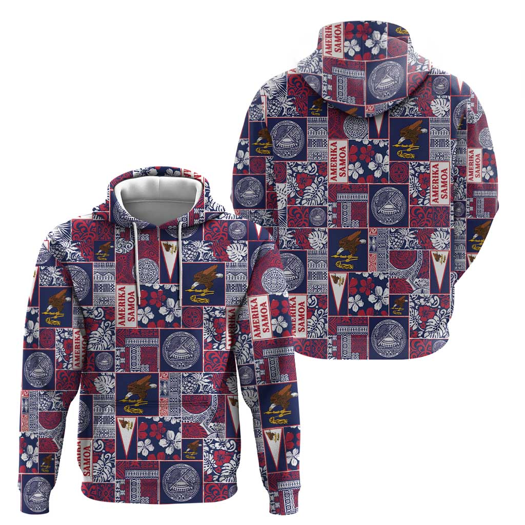 Manuia le Kerisimasi American Samoa Hoodie Pacific Patchwork Xmas Vibes - Polynesian Pride