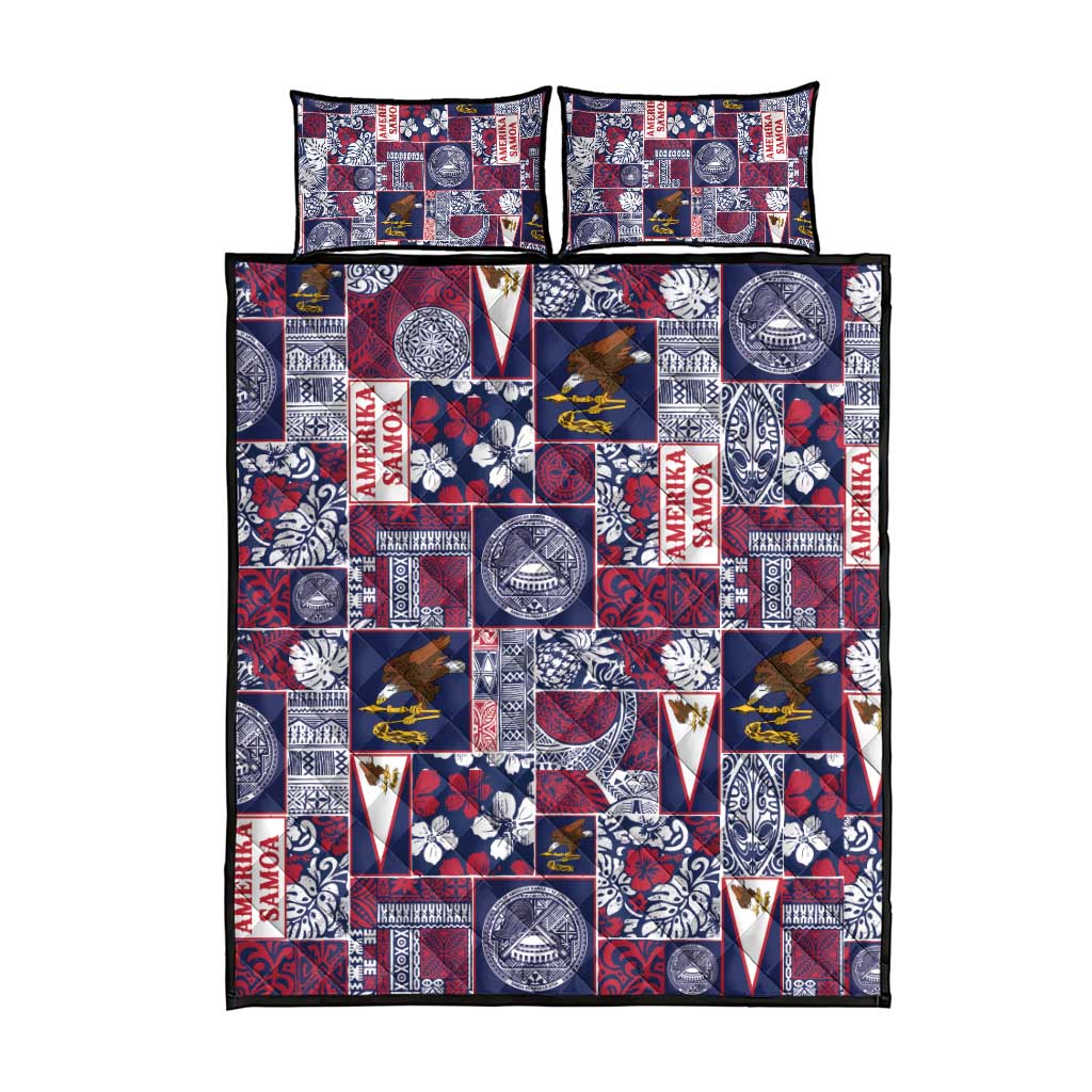 Manuia le Kerisimasi American Samoa Quilt Bed Set Pacific Patchwork Xmas Vibes - Polynesian Pride