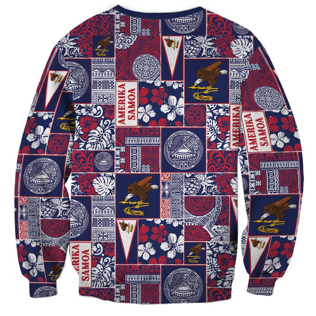 Manuia le Kerisimasi American Samoa Sweatshirt Pacific Patchwork Xmas Vibes - Polynesian Pride