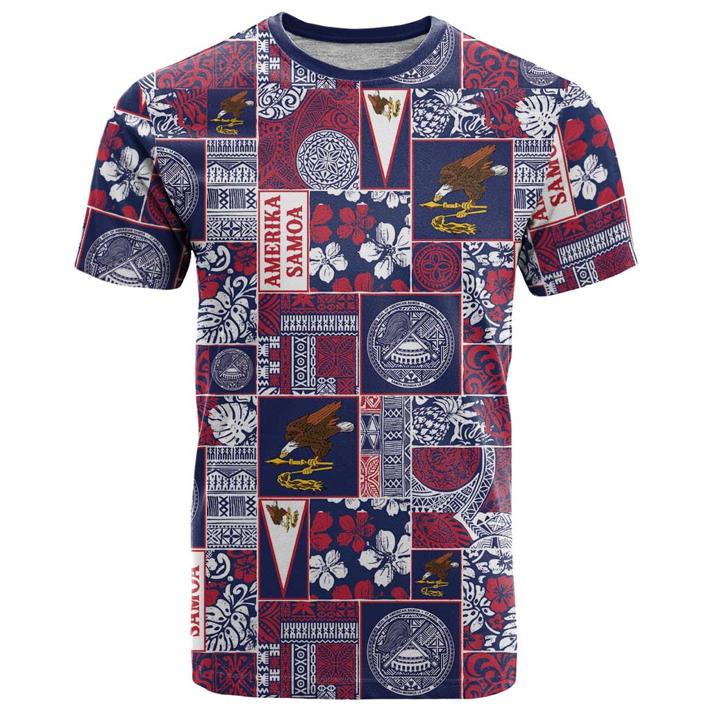 Manuia le Kerisimasi American Samoa T Shirt Pacific Patchwork Xmas Vibes - Polynesian Pride