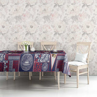 Manuia le Kerisimasi American Samoa Tablecloth Pacific Patchwork Xmas Vibes - Polynesian Pride