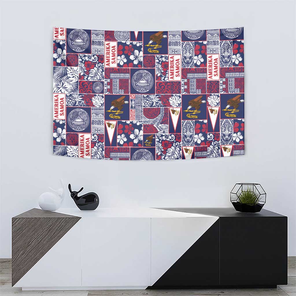 Manuia le Kerisimasi American Samoa Tapestry Pacific Patchwork Xmas Vibes - Polynesian Pride