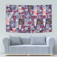 Manuia le Kerisimasi American Samoa Tapestry Pacific Patchwork Xmas Vibes - Polynesian Pride