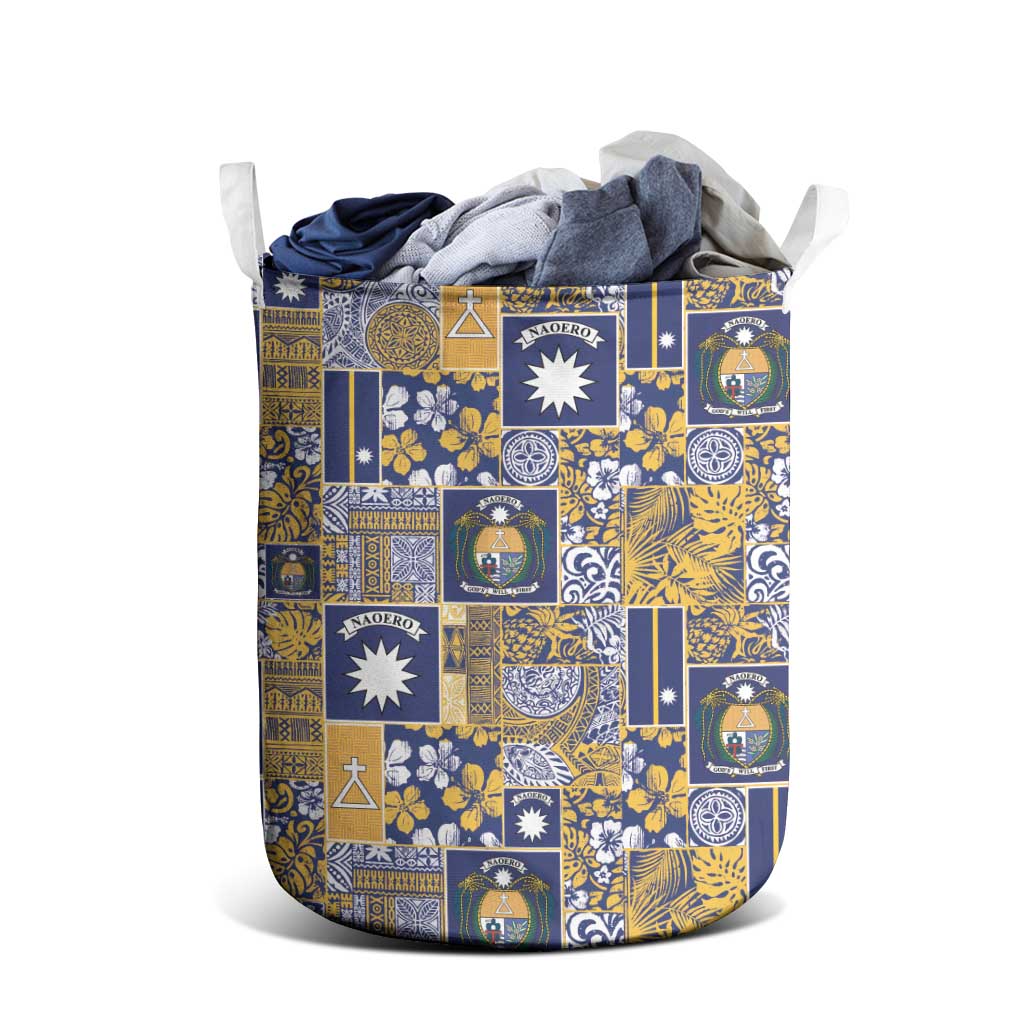 Ekamawir omo Nauru Laundry Basket Pacific Patchwork Xmas Vibes - Polynesian Pride