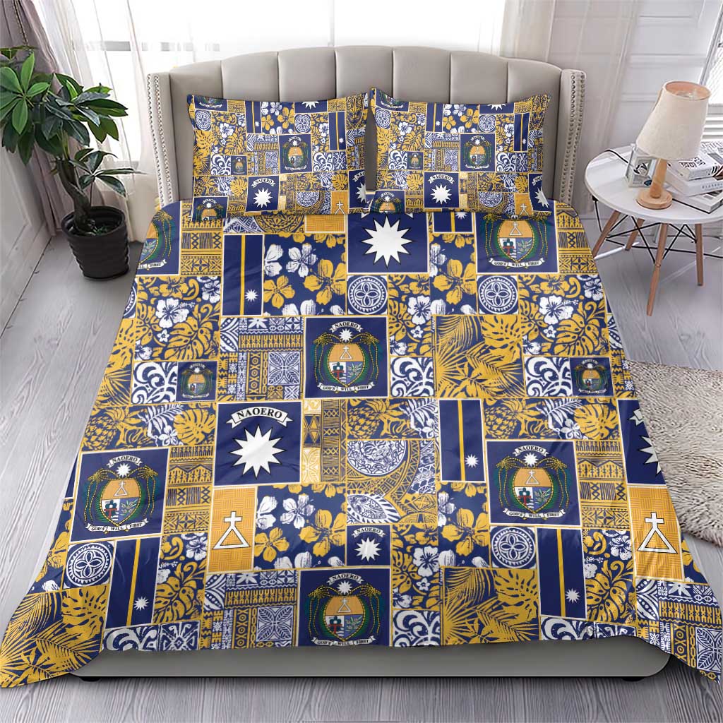 Ekamawir omo Nauru Bedding Set Pacific Patchwork Xmas Vibes - Polynesian Pride
