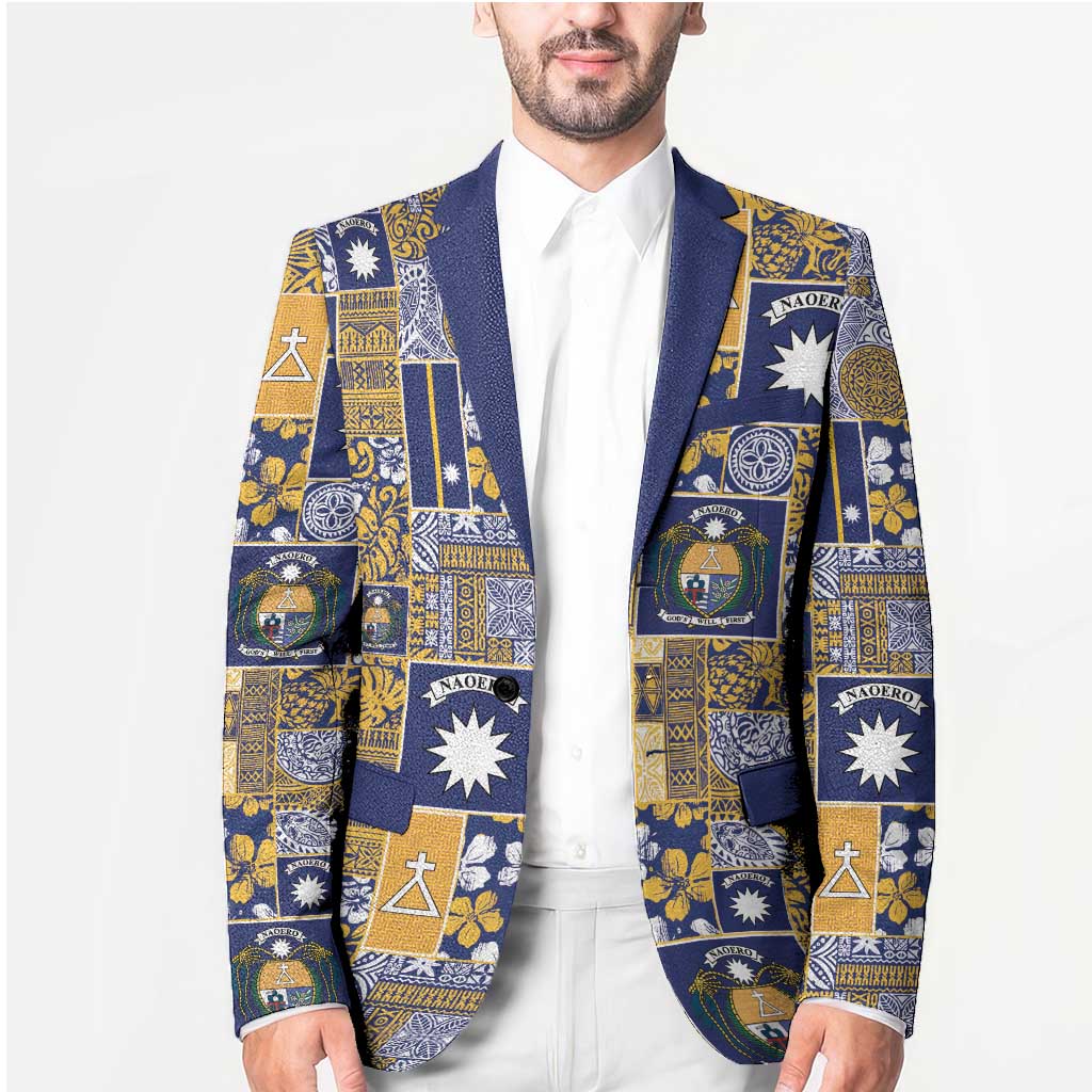 Ekamawir omo Nauru Blazer Pacific Patchwork Xmas Vibes - Polynesian Pride