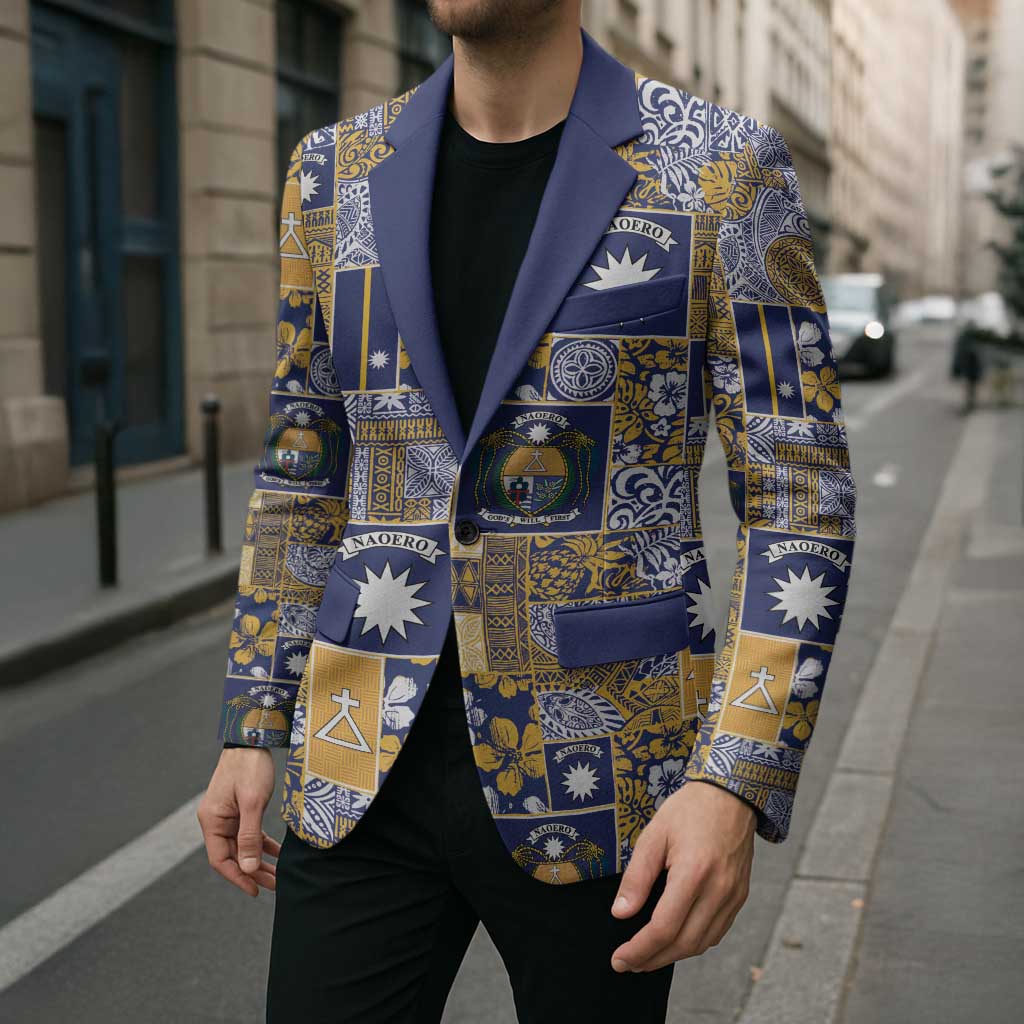 Ekamawir omo Nauru Blazer Pacific Patchwork Xmas Vibes - Polynesian Pride