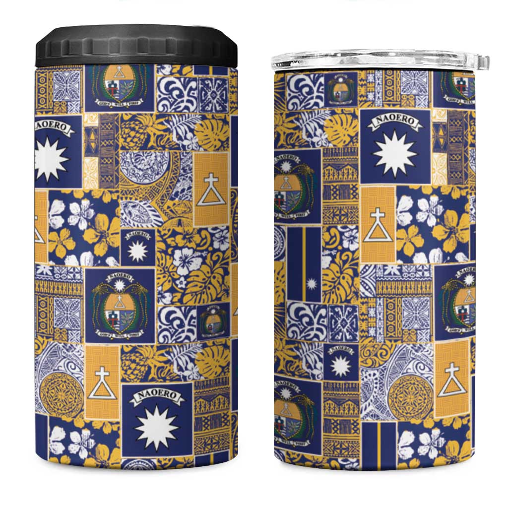 Ekamawir omo Nauru 4 in 1 Can Cooler Tumbler Pacific Patchwork Xmas Vibes - Polynesian Pride