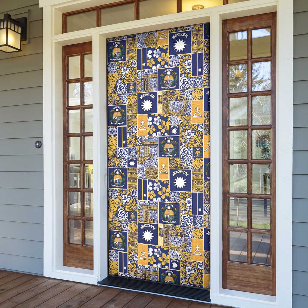 Ekamawir omo Nauru Door Cover Pacific Patchwork Xmas Vibes - Polynesian Pride
