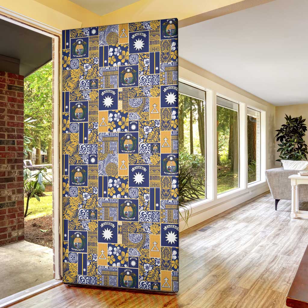 Ekamawir omo Nauru Door Cover Pacific Patchwork Xmas Vibes - Polynesian Pride