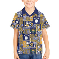 Ekamawir omo Nauru Family Matching Puletasi and Hawaiian Shirt Pacific Patchwork Xmas Vibes - Polynesian Pride