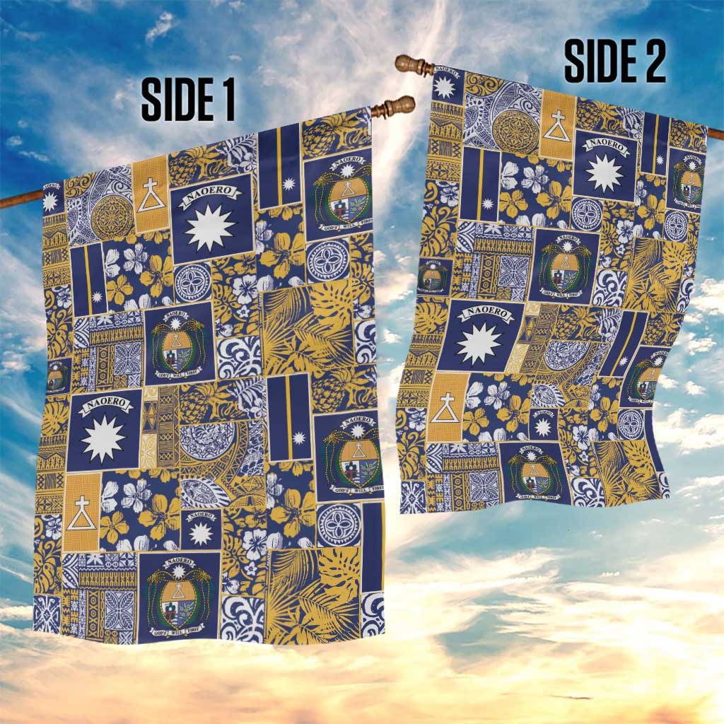 Ekamawir omo Nauru Garden Flag Pacific Patchwork Xmas Vibes - Polynesian Pride