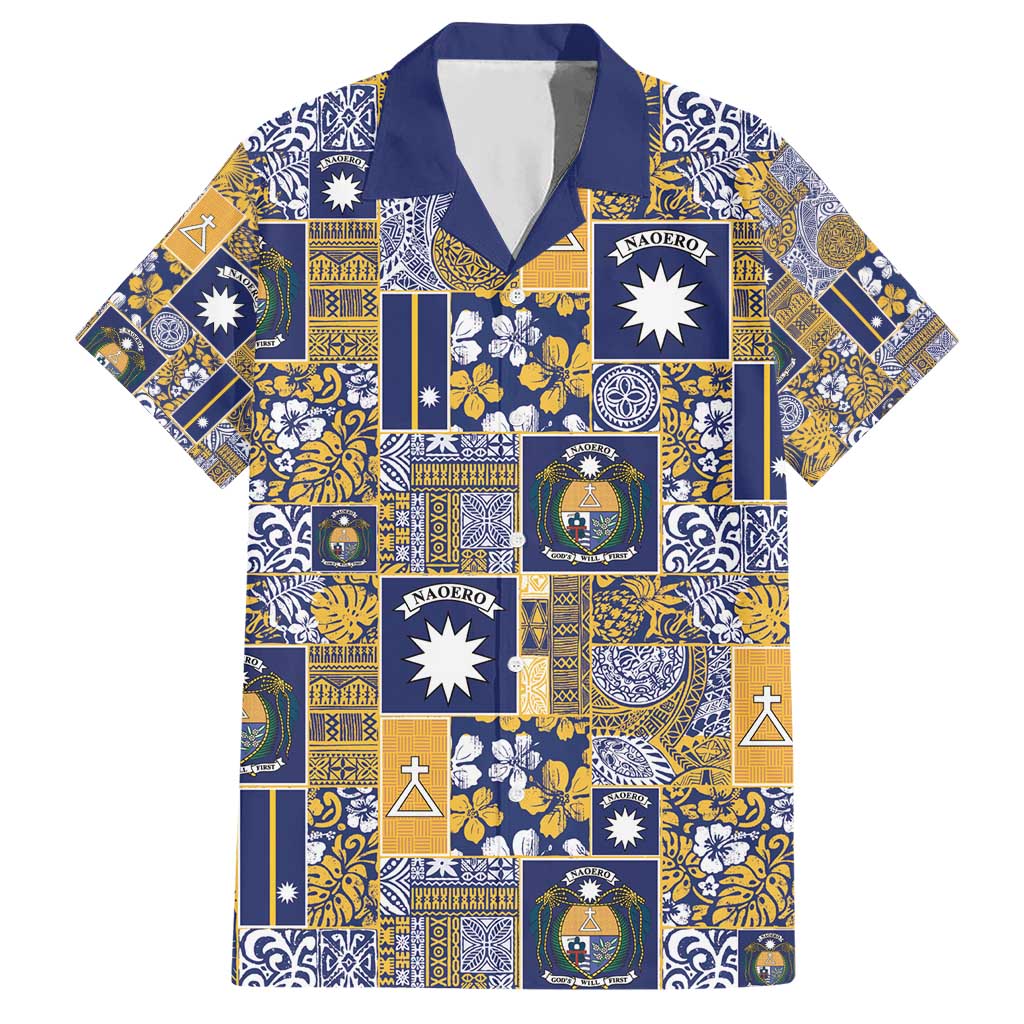 Ekamawir omo Nauru Hawaiian Shirt Pacific Patchwork Xmas Vibes - Polynesian Pride