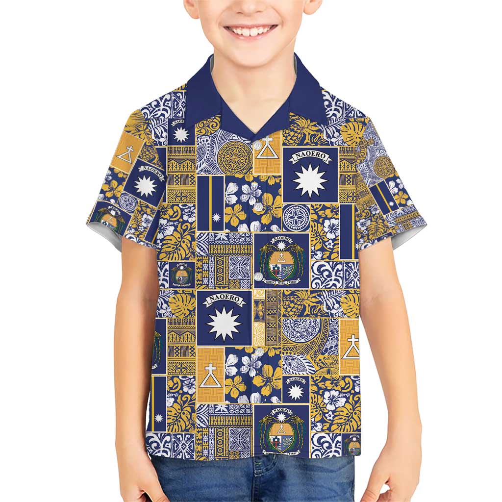 Ekamawir omo Nauru Hawaiian Shirt Pacific Patchwork Xmas Vibes - Polynesian Pride