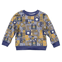 Ekamawir omo Nauru Kid Ugly Christmas Sweater Pacific Patchwork Xmas Vibes - Polynesian Pride