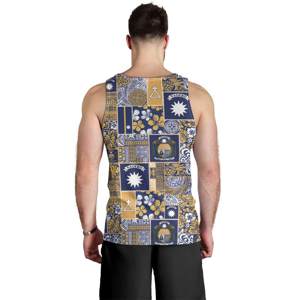 Ekamawir omo Nauru Men Tank Top Pacific Patchwork Xmas Vibes - Polynesian Pride