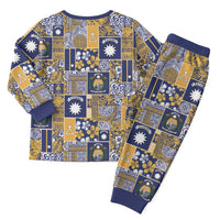 Ekamawir omo Nauru Christmas Pajama Set Pacific Patchwork Xmas Vibes - Polynesian Pride