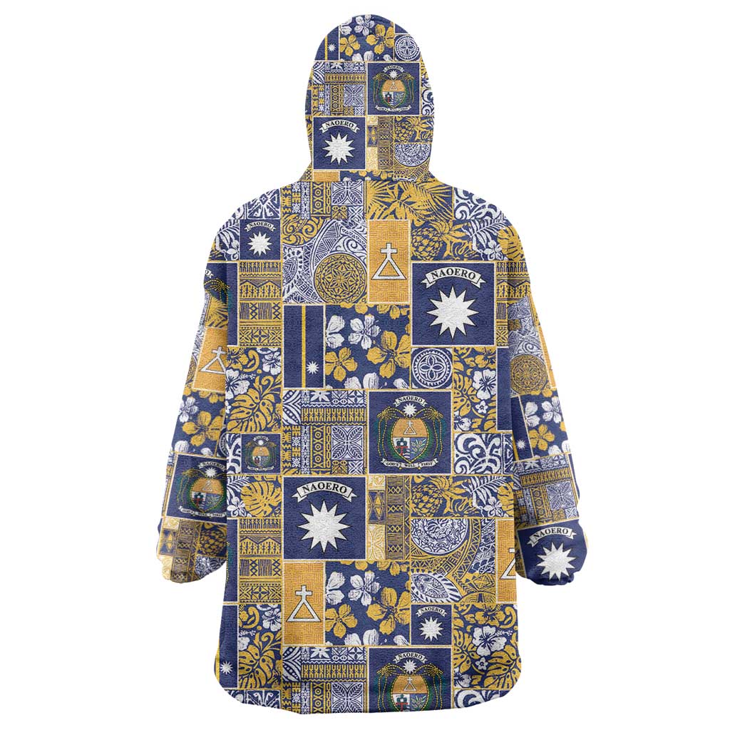 Ekamawir omo Nauru Wearable Blanket Hoodie Pacific Patchwork Xmas Vibes - Polynesian Pride