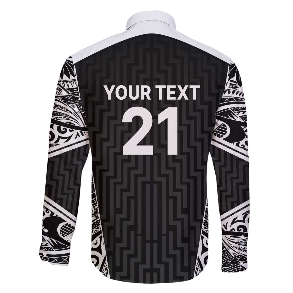 New Zealand Black Fern Custom Family Matching Off The Shoulder Long Sleeve Dress and Hawaiian Shirt Maori Tukutuku Black-white Motif