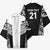 New Zealand Black Fern Custom Kimono Maori Tukutuku Black-white Motif - Polynesian Pride