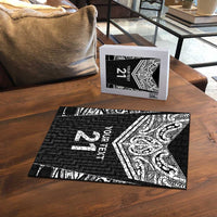 New Zealand Black Fern Custom Puzzle Maori Tukutuku Black-white Motif - Polynesian Pride