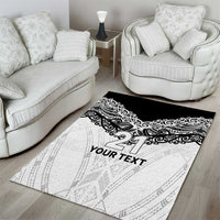 New Zealand Koru Fern Custom Area Rug Simple Taniko Motif