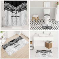 New Zealand Koru Fern Custom Bathroom Set Simple Taniko Motif - Polynesian Pride