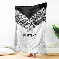 New Zealand Koru Fern Custom Blanket Simple Taniko Motif