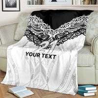 New Zealand Koru Fern Custom Blanket Simple Taniko Motif