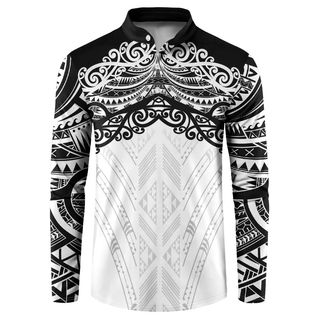 New Zealand Koru Fern Custom Button Sweatshirt Simple Taniko Motif