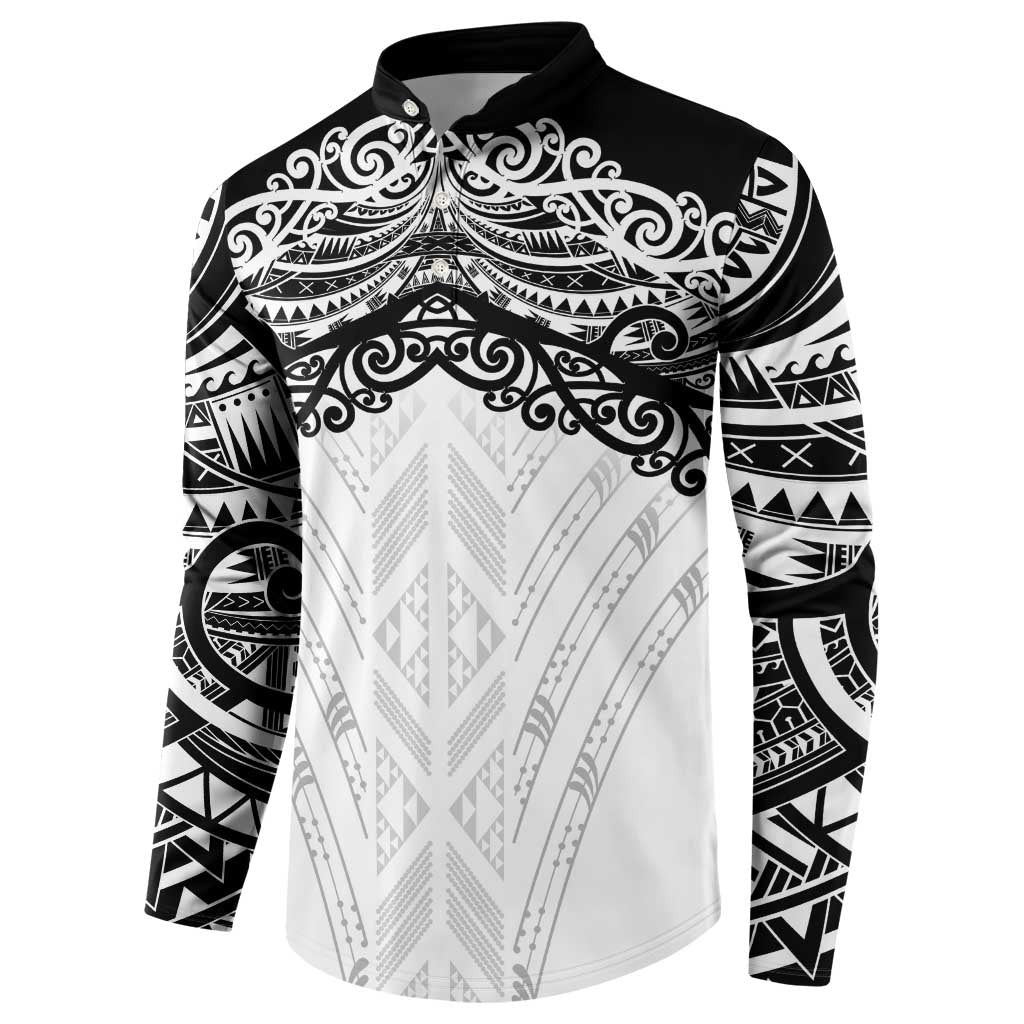 New Zealand Koru Fern Custom Button Sweatshirt Simple Taniko Motif